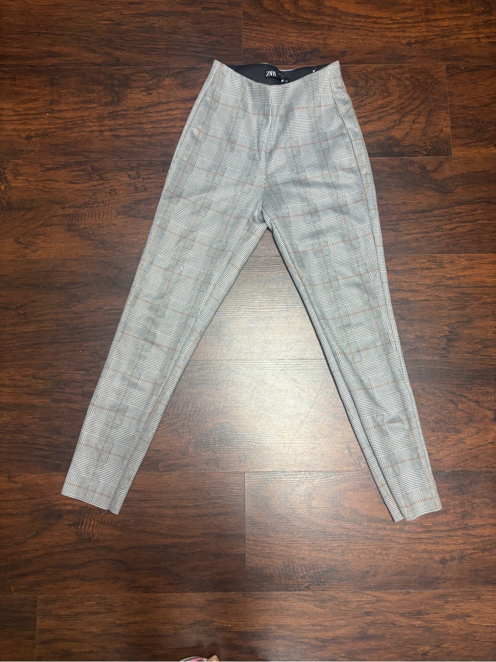 Zara  Light Gray Glen Plaid Dress Pants